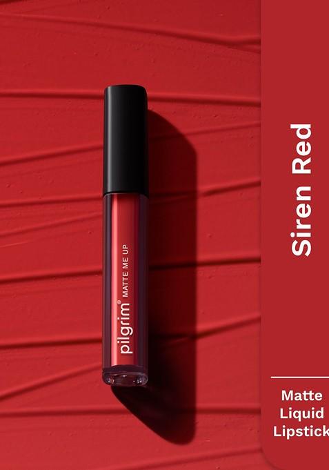 Pilgrim Matte Me Up Liquid Long Lasting Non Drying Lipstick 3 Ml Siren Red 25