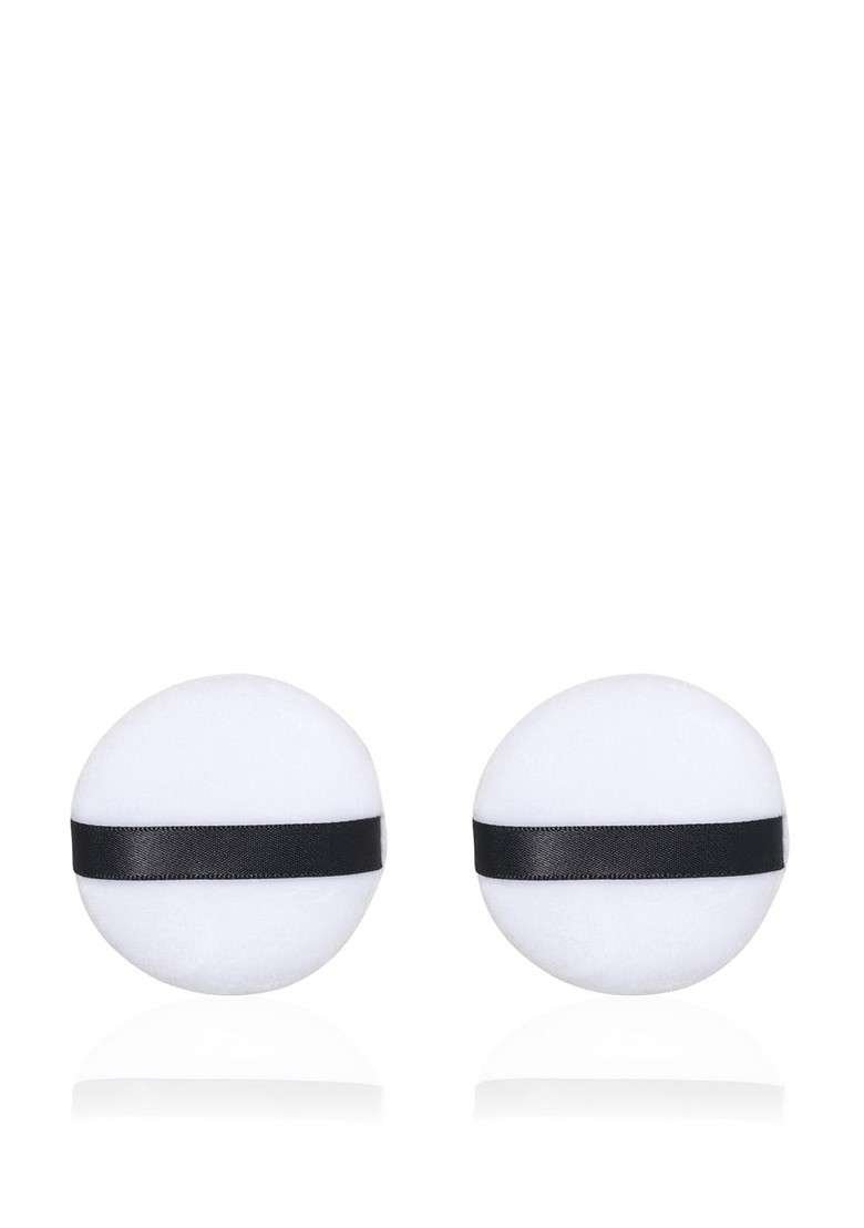 Pac Medium Cotton Puff Round White 2 Pc - Indya