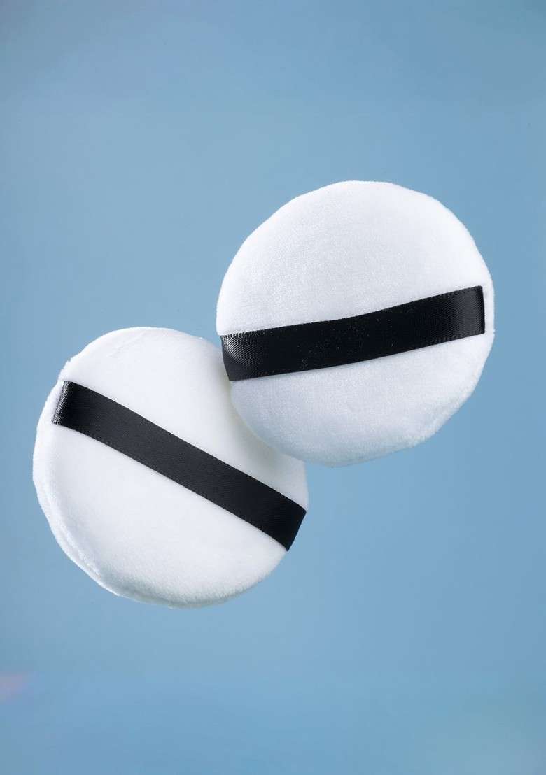 Pac Medium Cotton Puff Round White 2 Pc - Indya