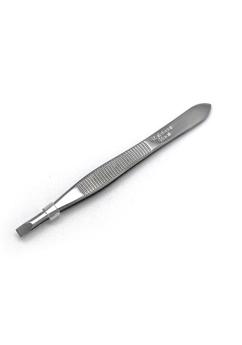 Basicare Grey Textured Flat Tweezer