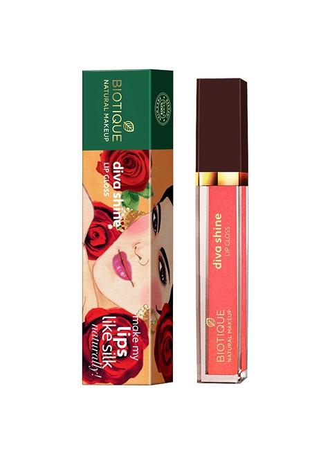 Biotique Natural Makeup Diva Shine Peach On The Beach Lip Gloss N101