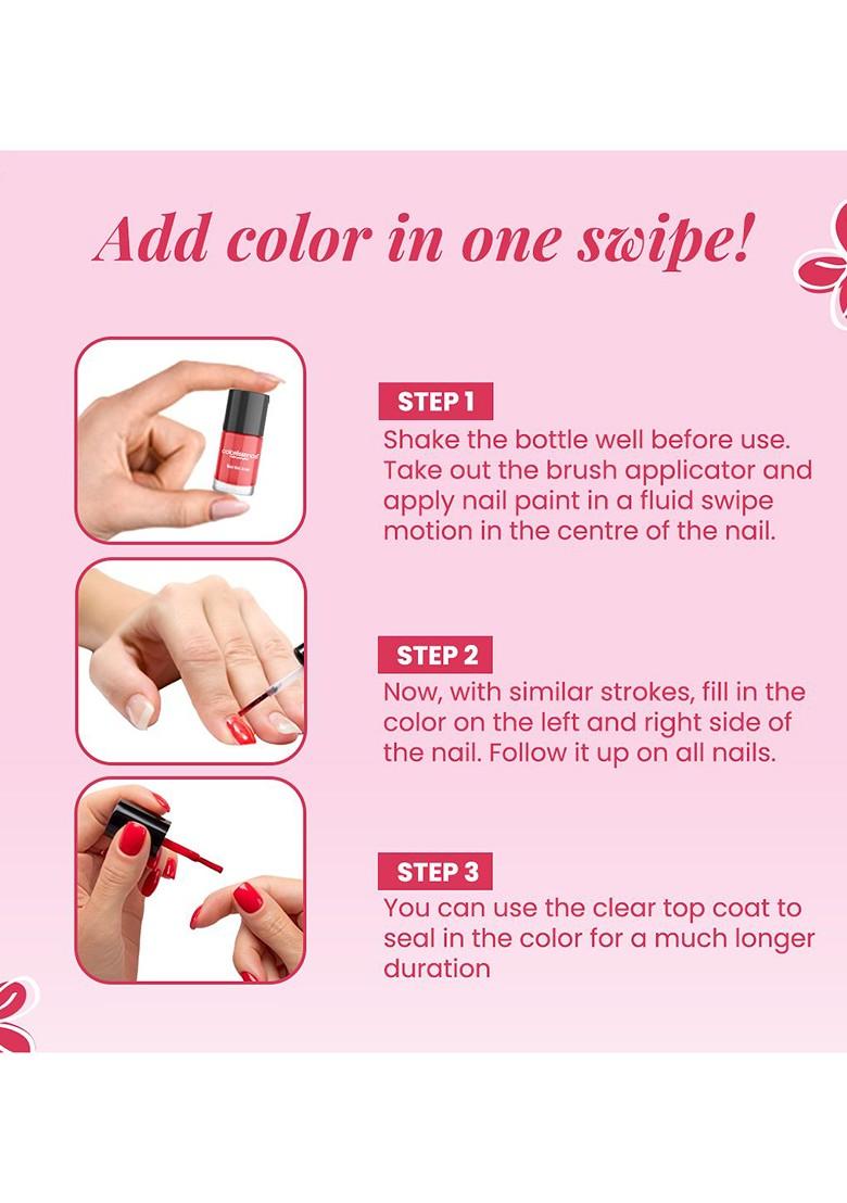 Coloressence Set Of 5 Fresh Bloom Quick Dry Nail Paint With Remover 6 Ml Each