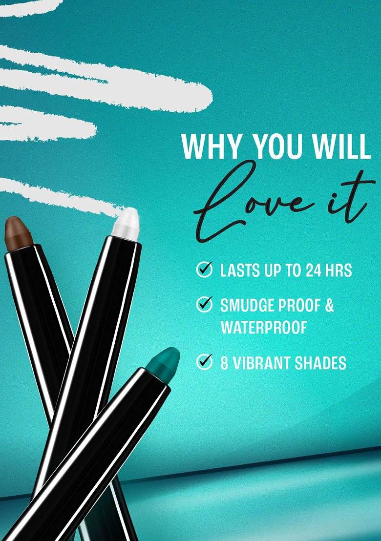 Lakme Eyeconic Kajal With Twist Up Pencil For Matte Finish Lasts 24Hr 0 35G Deep Black - Indya