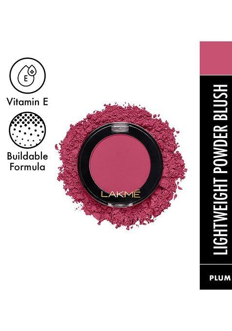 Lakme Face It Lightweight Powder Blush With Jojoba Oil Vitamin E 5G Perfect Plum B3