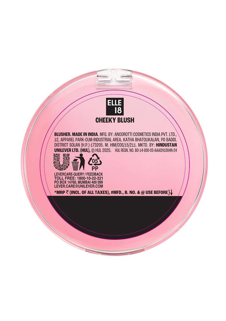 Elle 18 Bubblegum Matte Finish Blush With High Pigment Buildable Coverage 5G Pink - Indya