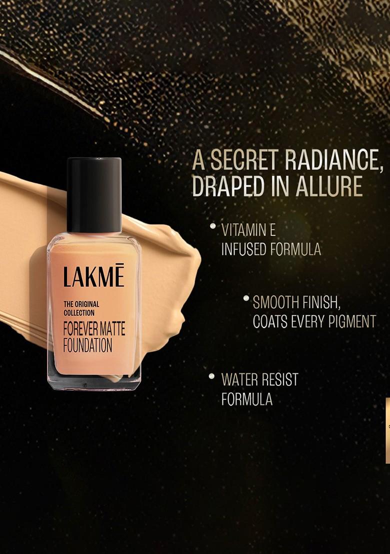 Lakme Forever Matte Lightweight Foundation With Vit E For Superior Coverage 27Ml Beige