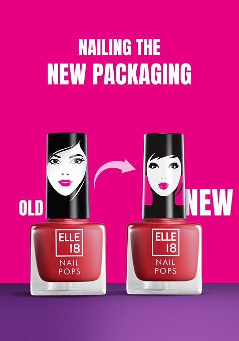 Elle 18 Nail Pops Long Lasting Polish Quick Dry Formula For Glossy Finish 5Ml 41