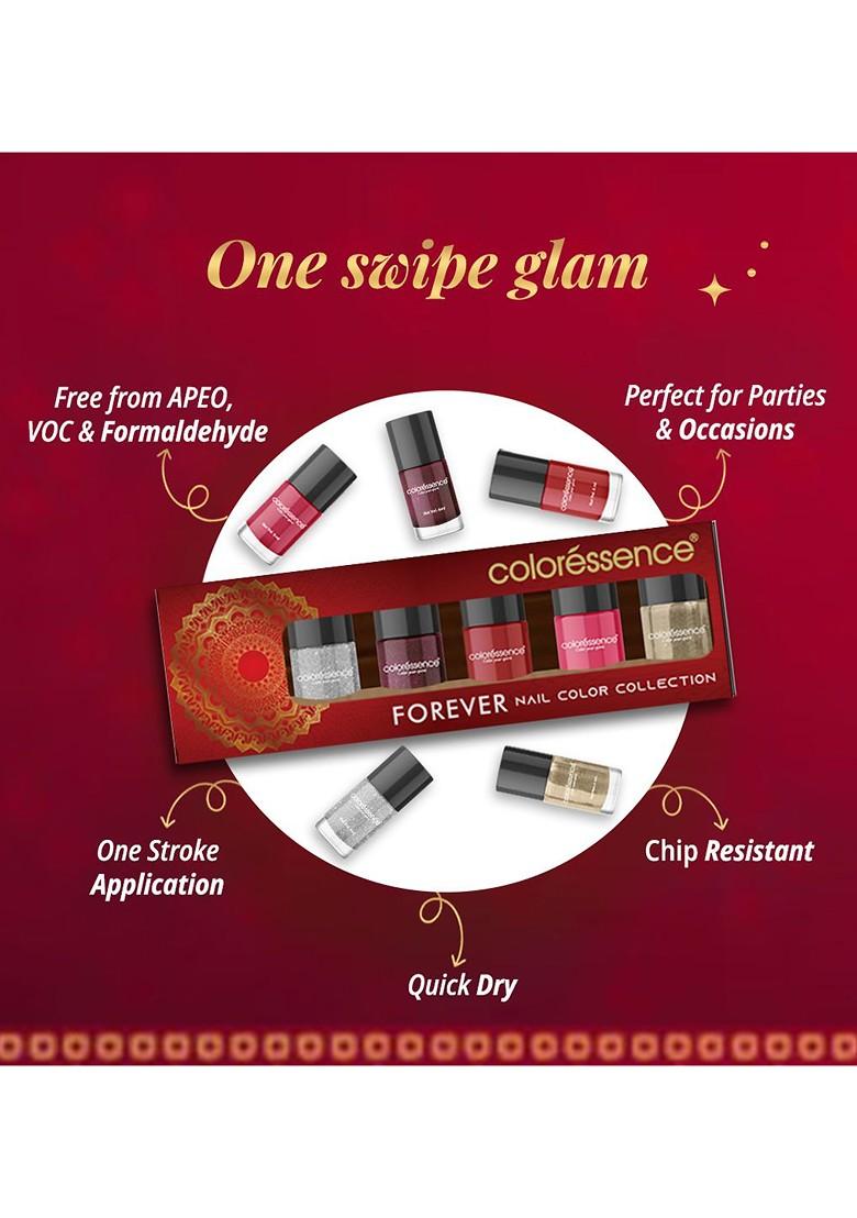 Coloressence Forever Quick Dry Nail Paint Kit With Bridal Festive Shades 6 Ml Each