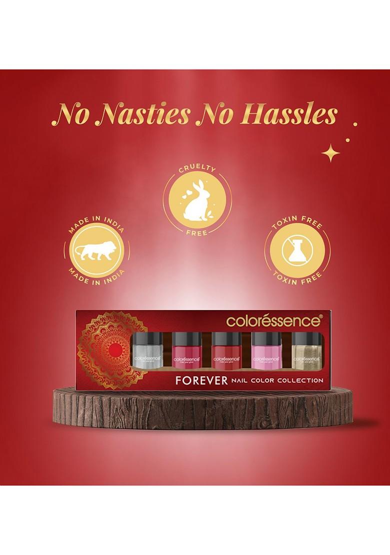 Coloressence Forever Quick Dry Nail Paint Kit With Bridal Festive Shades 6 Ml Each