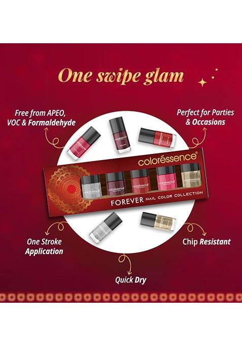 Coloressence Forever Quick Dry Nail Paint Kit With Bridal Festive Shades 6 Ml Each
