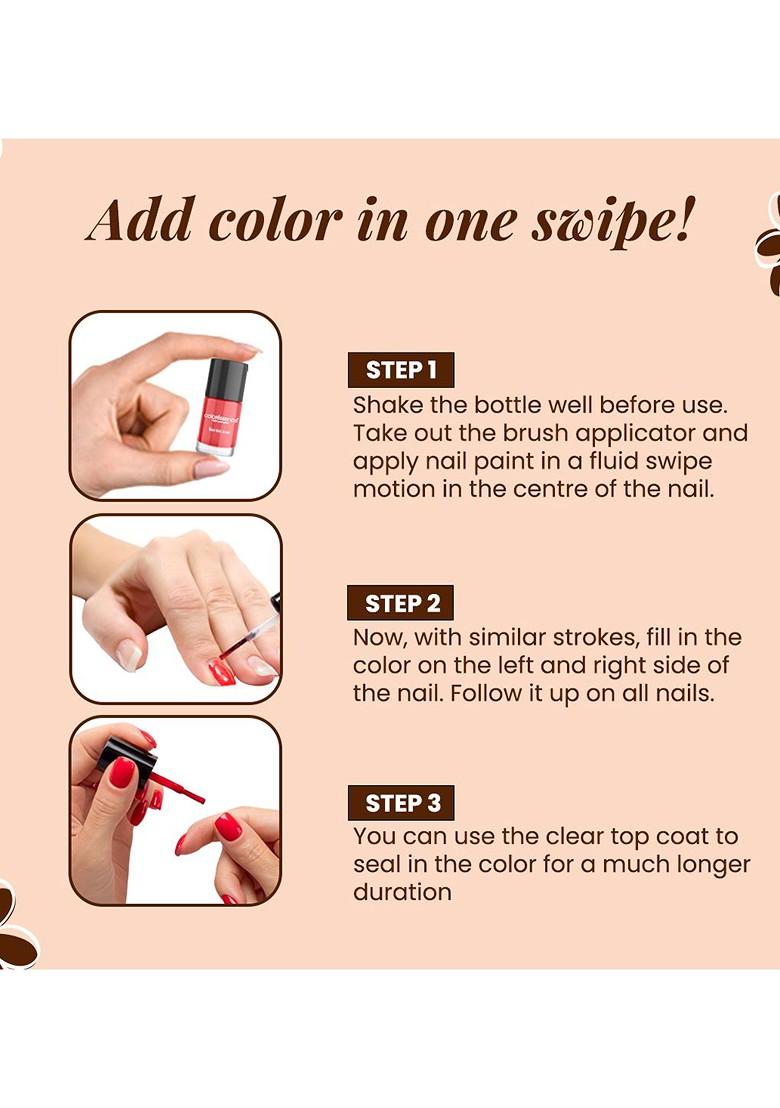 Coloressence Set Of 5 Naturally Yours Quick Dry Nail Paint With Remover 6 Ml Each