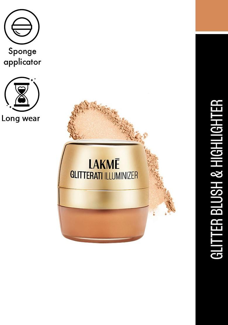 Lakme Ultimate Glam Illuminizer With Spong Applicator For Glowy Cheeks 4G Desert Rose