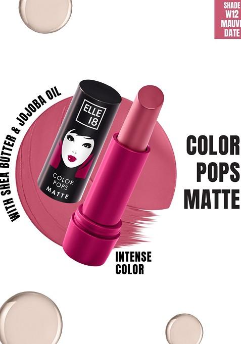 Elle 18 Color Pop Matte Lip Color|| W12|| Mauve Date|| 4 3 G