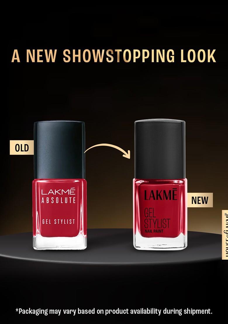 Lakme Absolute Gel Stylist Nail Color With High Gloss Finish 12Ml Fireside