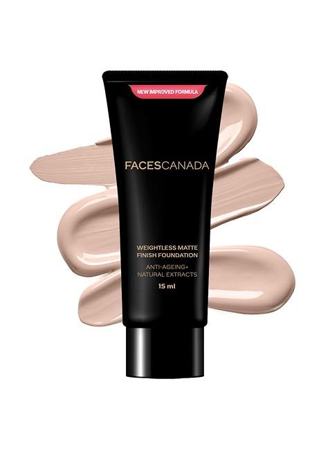 Faces Canada Weightless Matte Finish Anti Ageing Foundation 15 Ml Rose Ivory 01