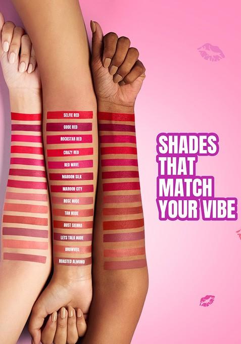 Elle 18 Color Pop Moisturising Matte Lip With Jojoba Oil 4 3G W11 Cherry Wine