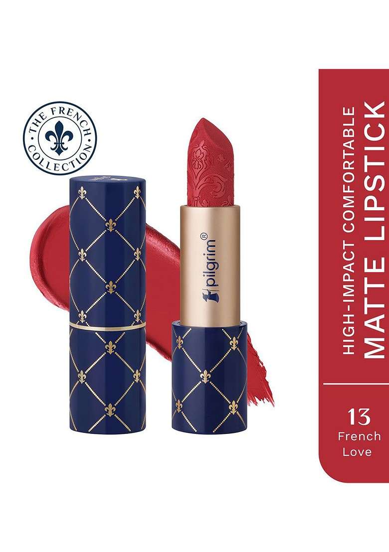 Pilgrim High Impact Comfortable Matte Lipstick 4 G French Love 13 - Indya