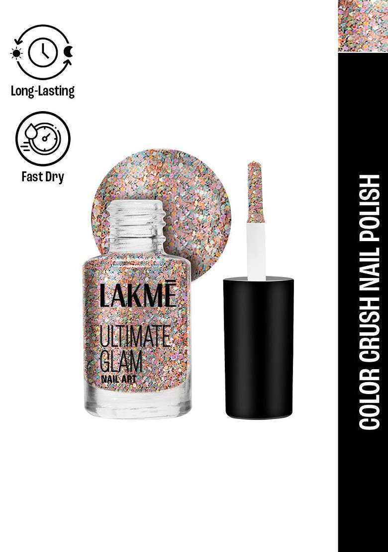 Lakme Color Crush Nail Art For Long Lasting Shimmery Matte Finish 6Ml T3 - Indya