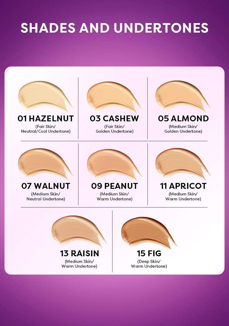 Sugar Pop Hd Spf 30 Liquid Foundation 18 Ml Hazelnut 01 - Indya