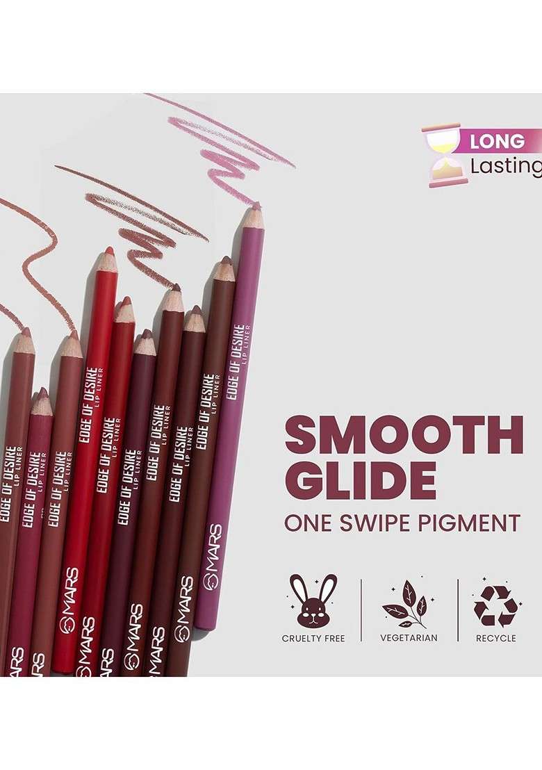 Mars Edge Of Desire Matte Long Lasting Lip Liner Pencil 1 4G Magnetic Magenta 05 - Indya