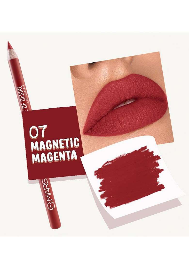 Mars Edge Of Desire Matte Long Lasting Lip Liner Pencil 1 4G Magnetic Magenta 05 - Indya
