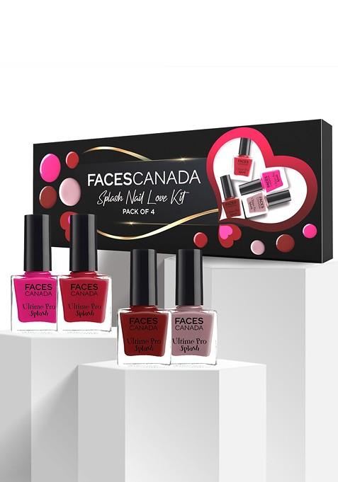 Faces Canada Set Of 4 Ultime Pro Splash Nail Polish 8 Ml Each Shade 21 24 115 56