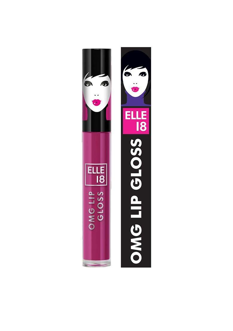 Elle 18 Lightweight Omg Lip Gloss With Jojoba Oil Olive 2 5Ml Wicked Wine - Indya
