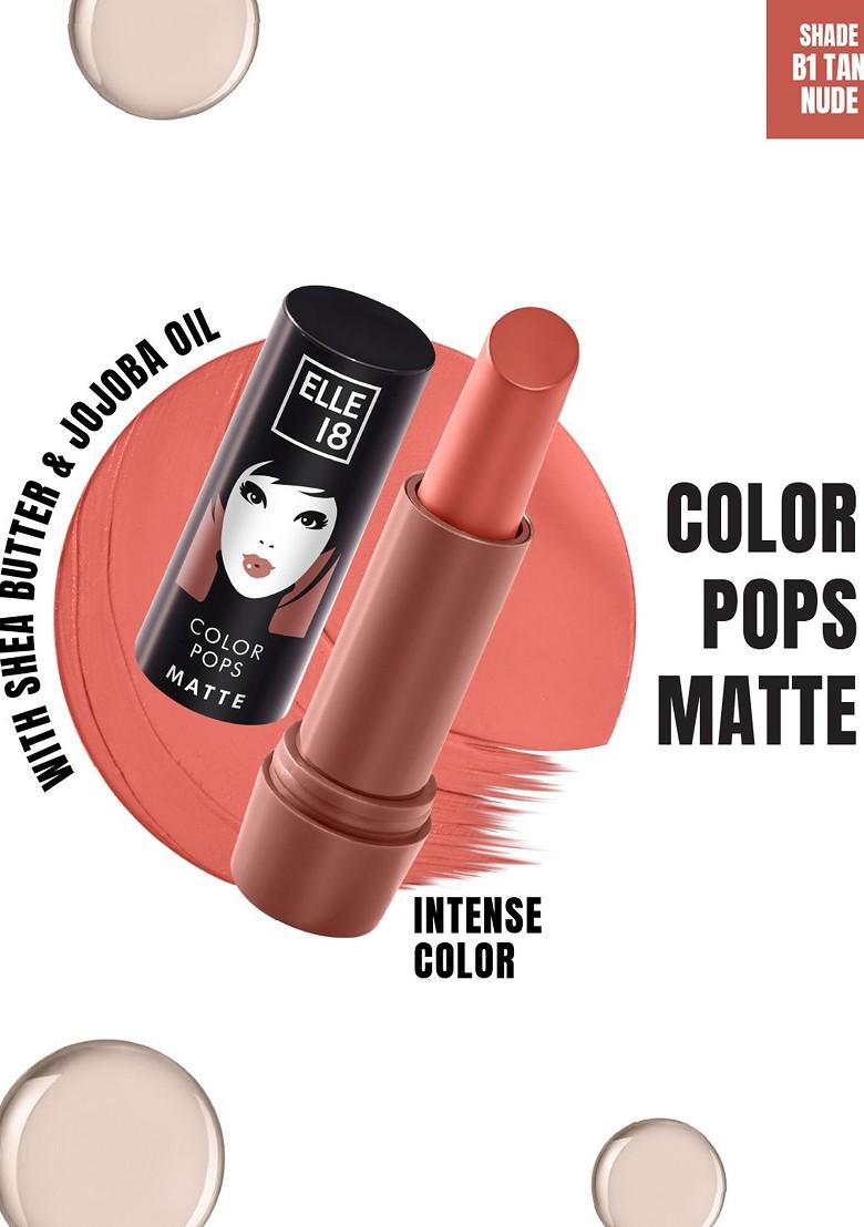 Elle 18 Color Pop Moisturising Matte Lip With Jojoba Oil 4 3G B1 Tan Nude