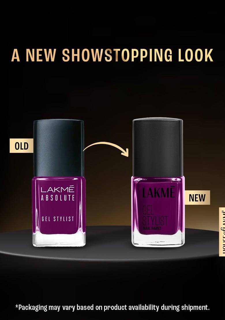 Lakme Absolute Gel Stylist Nail Color With High Gloss Finish 12Ml Poison