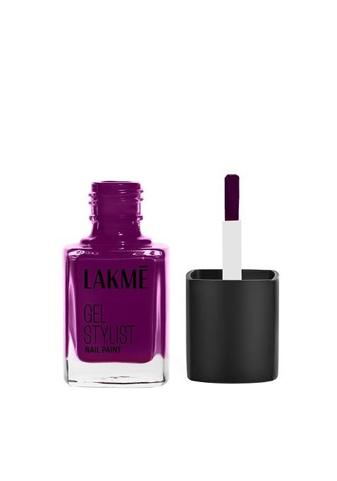 Lakme Absolute Gel Stylist Nail Color With High Gloss Finish 12Ml Poison