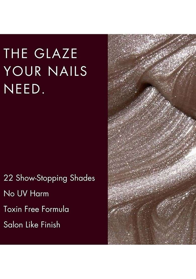 Hyue Chrome Glazed Nail Paint Donut Quick Dry And Chip Resistant With Jojobal Oil - Indya