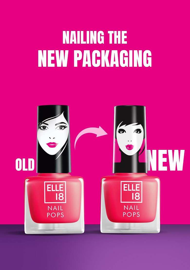 Elle 18 Nail Pops Long Lasting Polish Quick Dry Formula For Glossy Finish 5Ml 128 - Indya