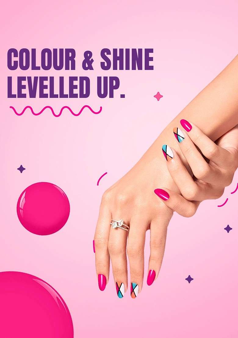 Elle 18 Gel Finish Long Lasting Chip Resistant Nail Pops 10Ml G17 - Indya