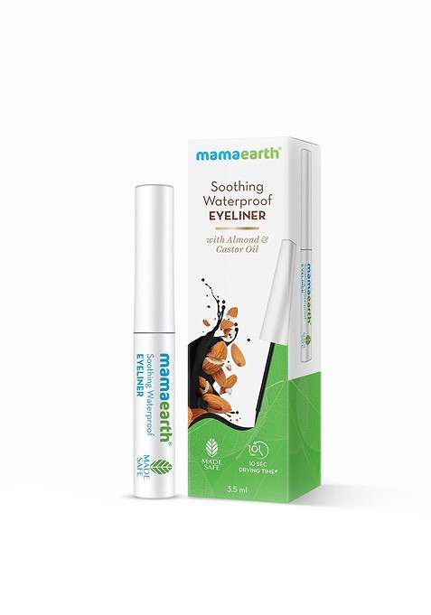 Mamaearth Soothing Waterproof Eyeliner With Almond Oil Castor For 10 Hour Long Stay 3 5 Ml Black