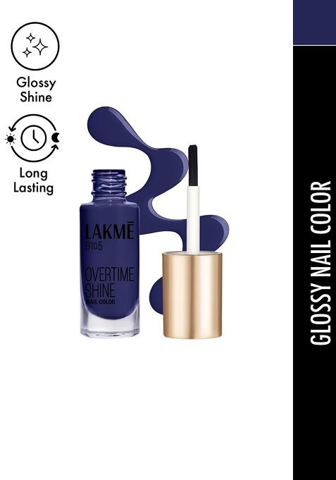 Lakme 9To5 Overtime Shine Glossy Long Lasting Quick Dry Nail Color 6Ml Summer Blue