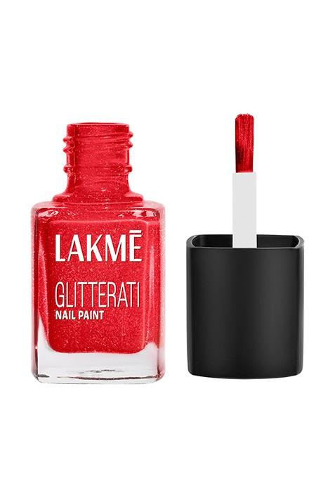 Lakme Glitterati Collection Nail Paint For High Glam Shine 12Ml Fireball 114