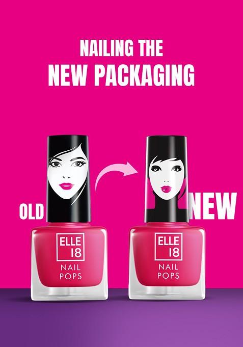 Elle 18 Nail Pops Long Lasting Polish Quick Dry Formula For Glossy Finish 5Ml 121