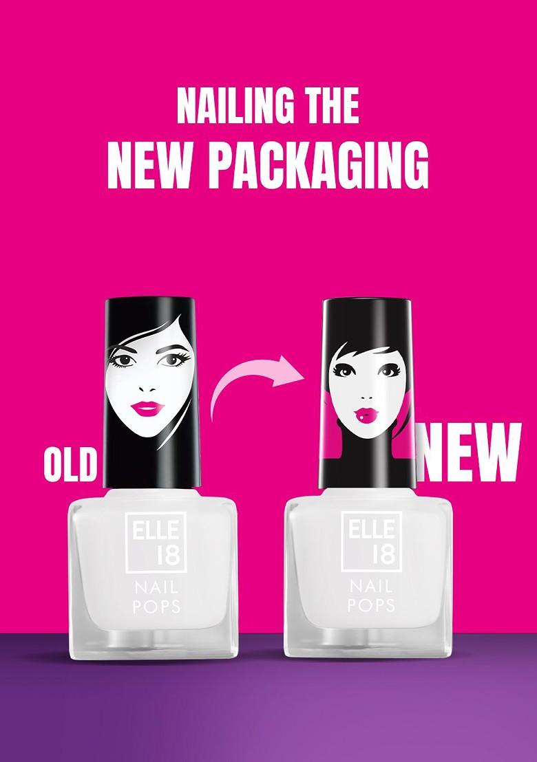 Elle 18 Nail Pops Long Lasting Polish Quick Dry Formula For Glossy Finish 5Ml 27