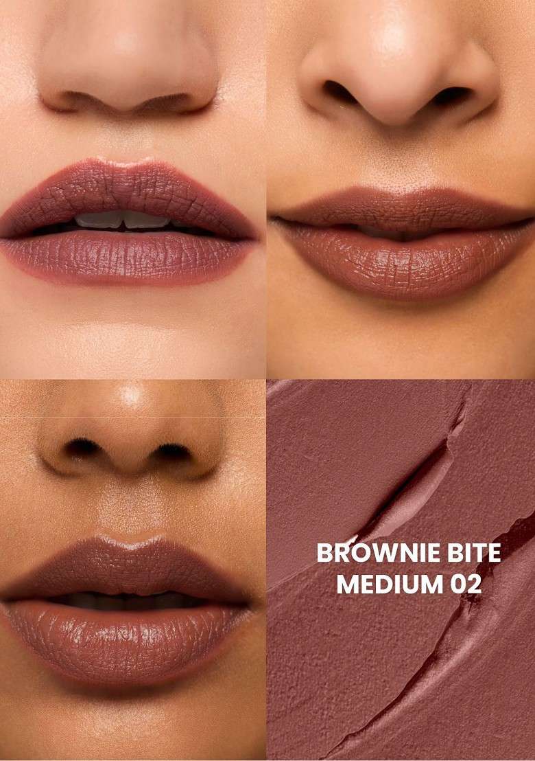 Typsy Beauty Cocoa Peptide Velvet Matte Lipstick 3 5G Brownie Bite Medium 02 - Indya