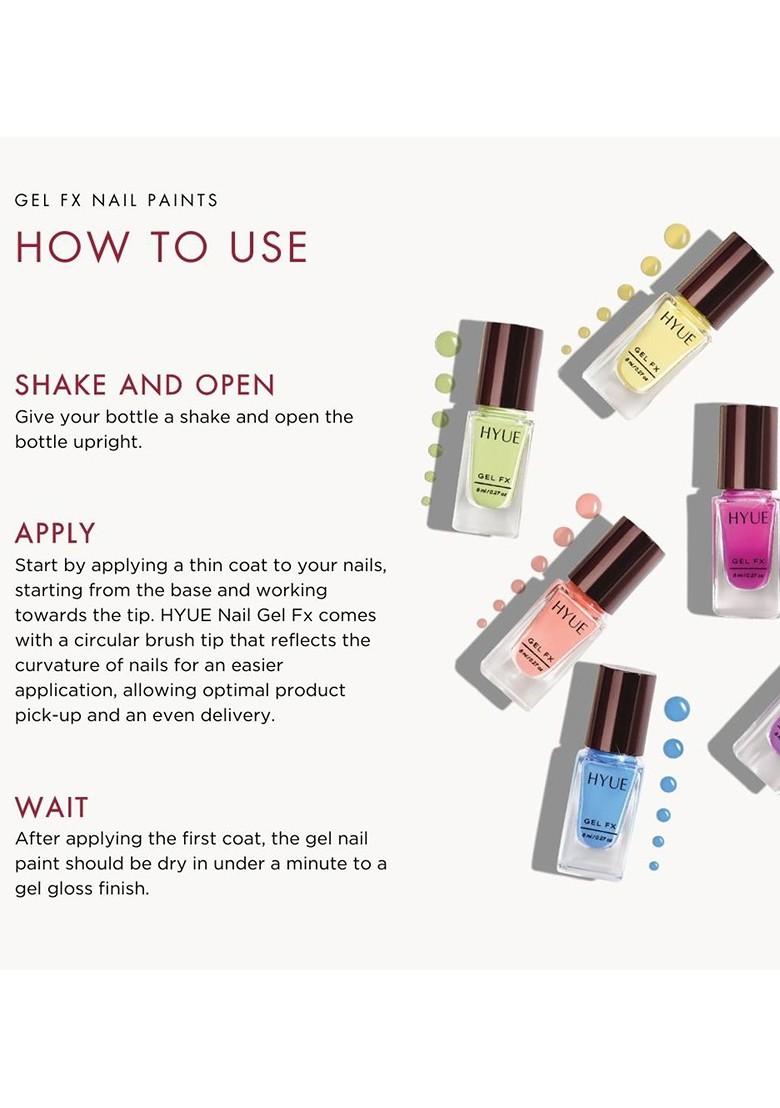 Hyue Gel Fx Nail Paint Naked Quick Dry And Chip Resistant 14 Day Long Wear 8Ml