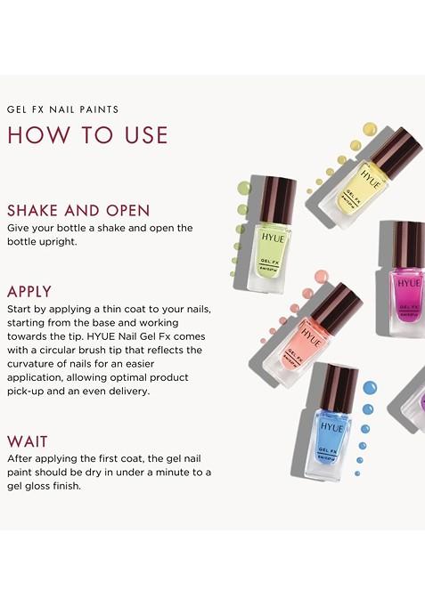 Hyue Gel Fx Nail Paint Naked Quick Dry And Chip Resistant 14 Day Long Wear 8Ml