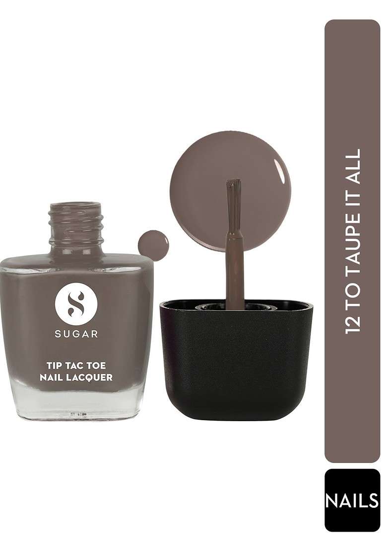 Sugar Tip Tac Toe Long Lasting Glossy Nail Lacquer 9 Ml To Taupe It All 12 - Indya