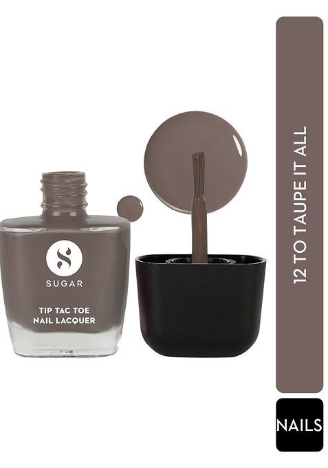 Sugar Tip Tac Toe Long Lasting Glossy Nail Lacquer 9 Ml To Taupe It All 12