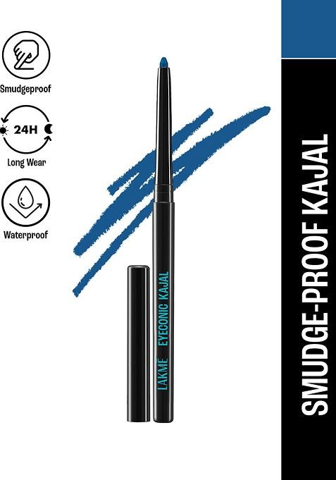 Lakme 9To5 Eyeconic Smudgeproof Waterproof Kajal Lasts Upto 24Hr 0 35G Midnight Blue