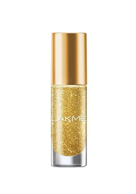 Lakme Primer Gloss Glitterati Collection Shine Nail Polish For High Glam 6Ml Dusty Gold