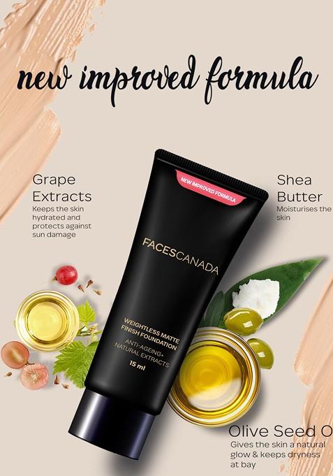 Faces Canada Weightless Matte Finish Anti Ageing Foundation 15 Ml Medium Natural 04