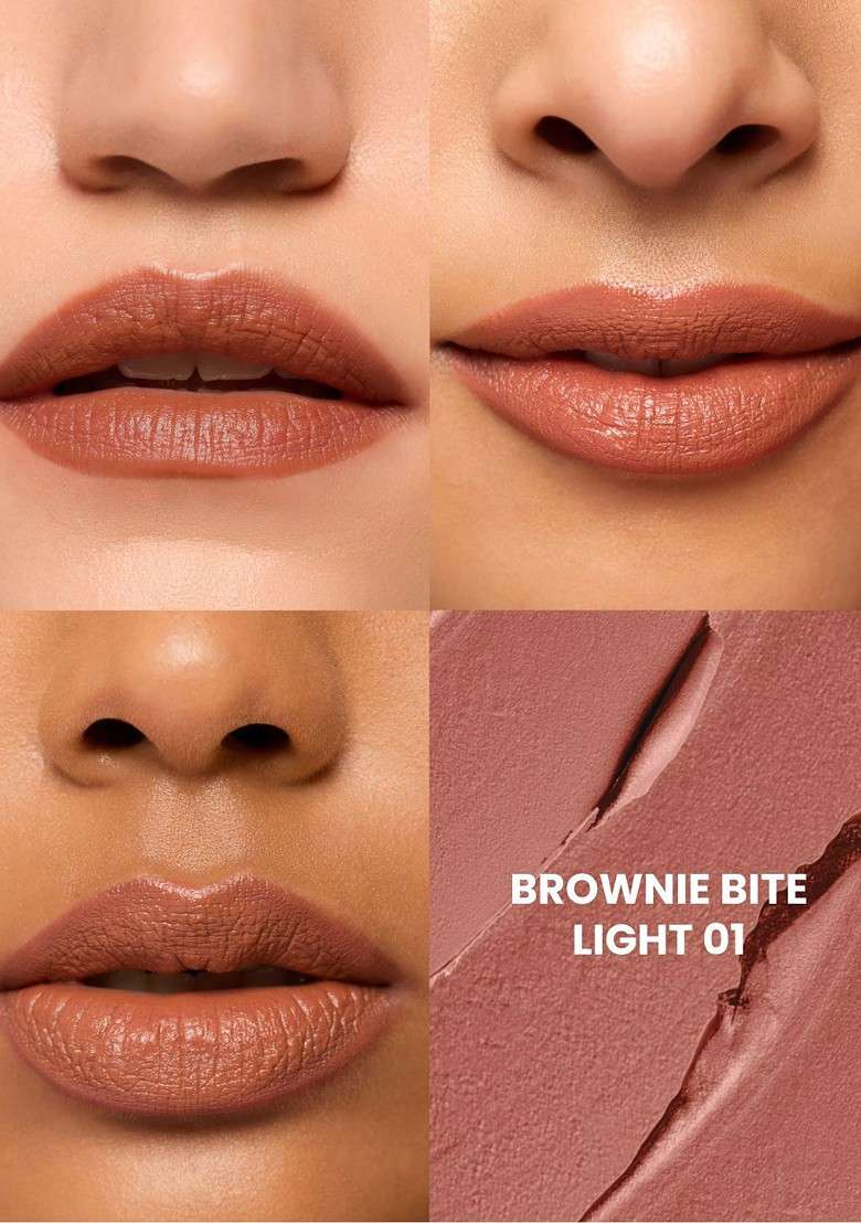 Typsy Beauty Cocoa Peptide Velvet Matte Lipstick 3 5G Brownie Bite Light 01 - Indya