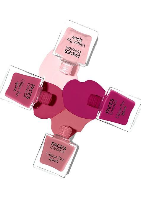 Faces Canada Set Of 4 Ultime Pro Splash Nail Enamel 8 Ml Each Pink Fever 523