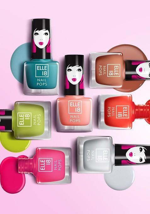 Elle 18 Nail Pops Long Lasting Polish Quick Dry Formula For Glossy Finish 5Ml 68