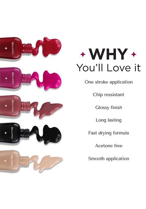 Bella Vita Organic Quick Glam Long Lasting Nail Polish 10 Ml Birthday Suit